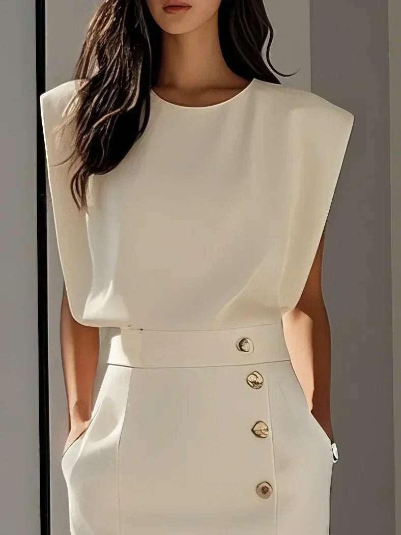 Marielle | Timeless Button Midi Dress