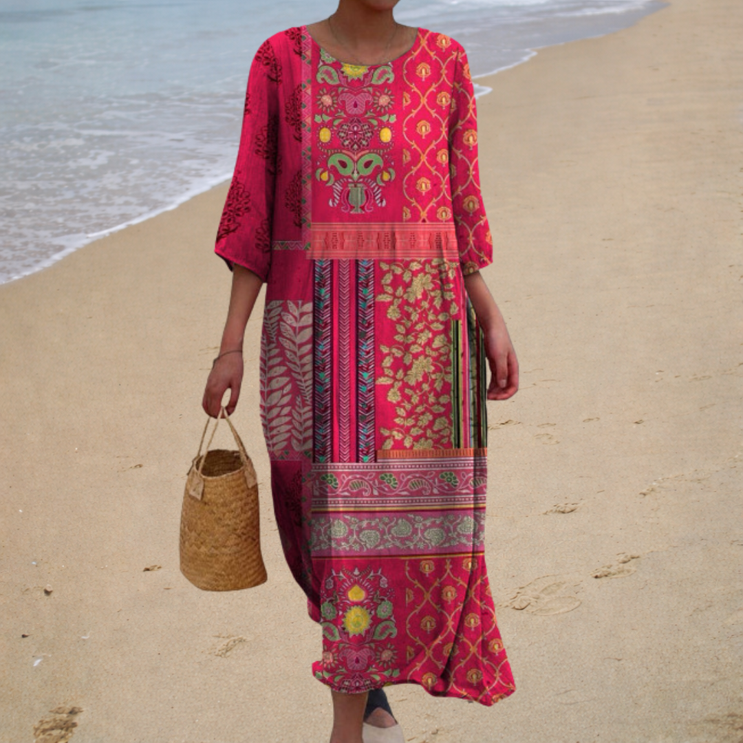 Inès | Robe Longue Bohème Chic et Romantique