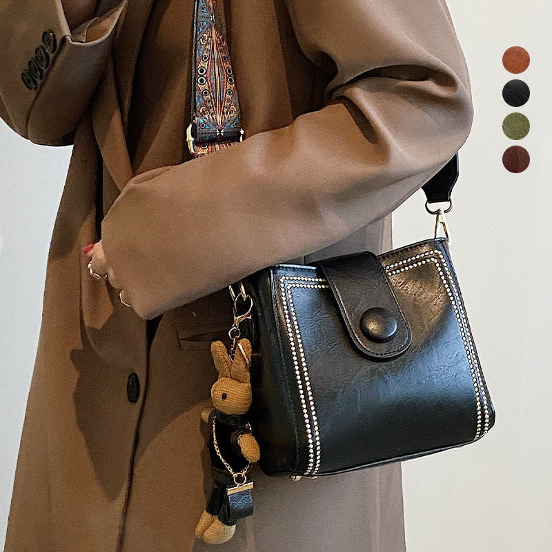 Carmen - Sac Carré Rétro en PU Souple pour Femmes