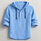 Arvid | Natural Linen Hooded Shirt