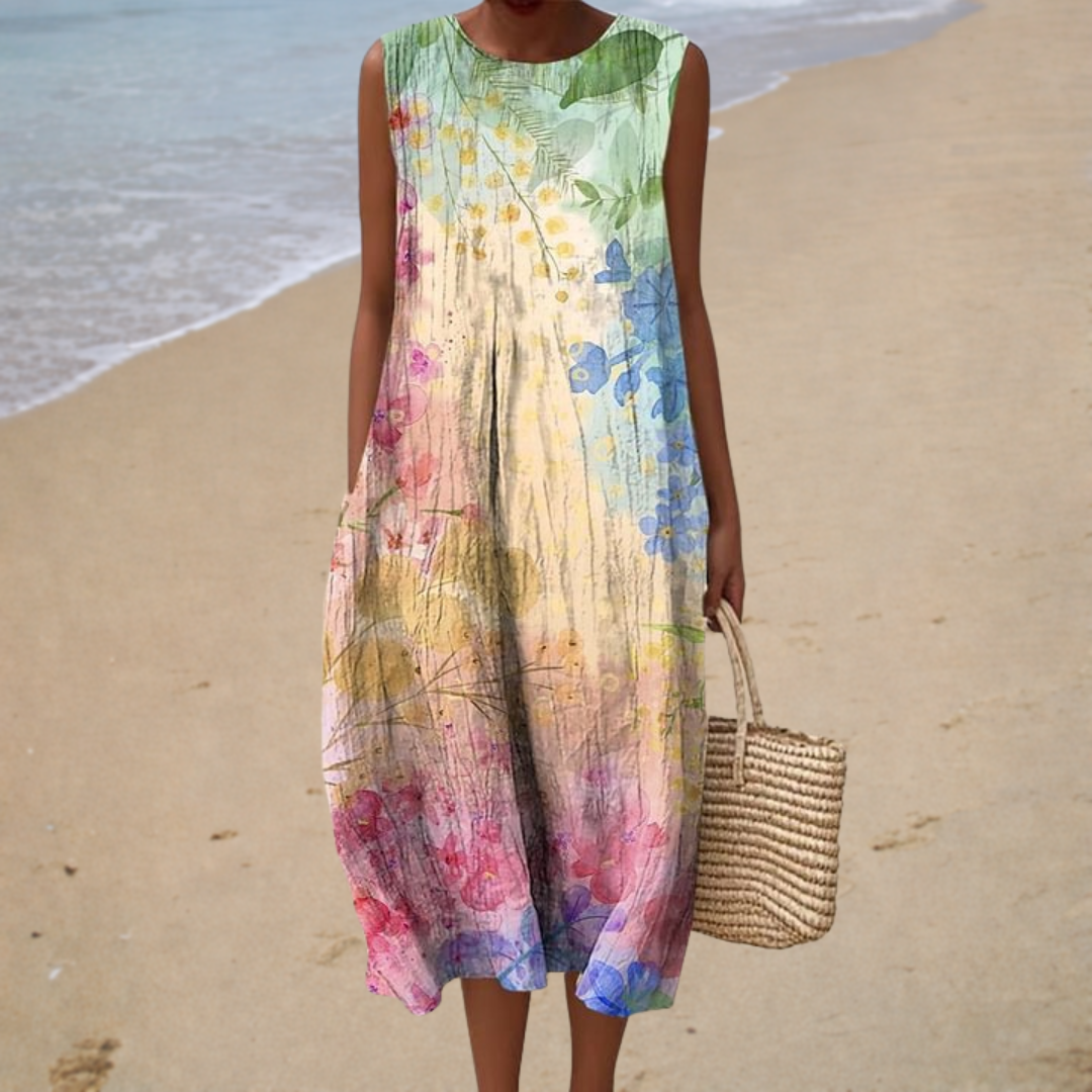 Lucienne | Robe Midi Bohème Chic