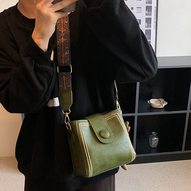 Carmen - Sac Carré Rétro en PU Souple pour Femmes