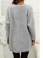 Édith - Sweatshirt Polaire Cœur Coloré avec Poches