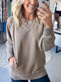 Yvonne - Pull Chic avec Poches Côtelées pour Femmes
