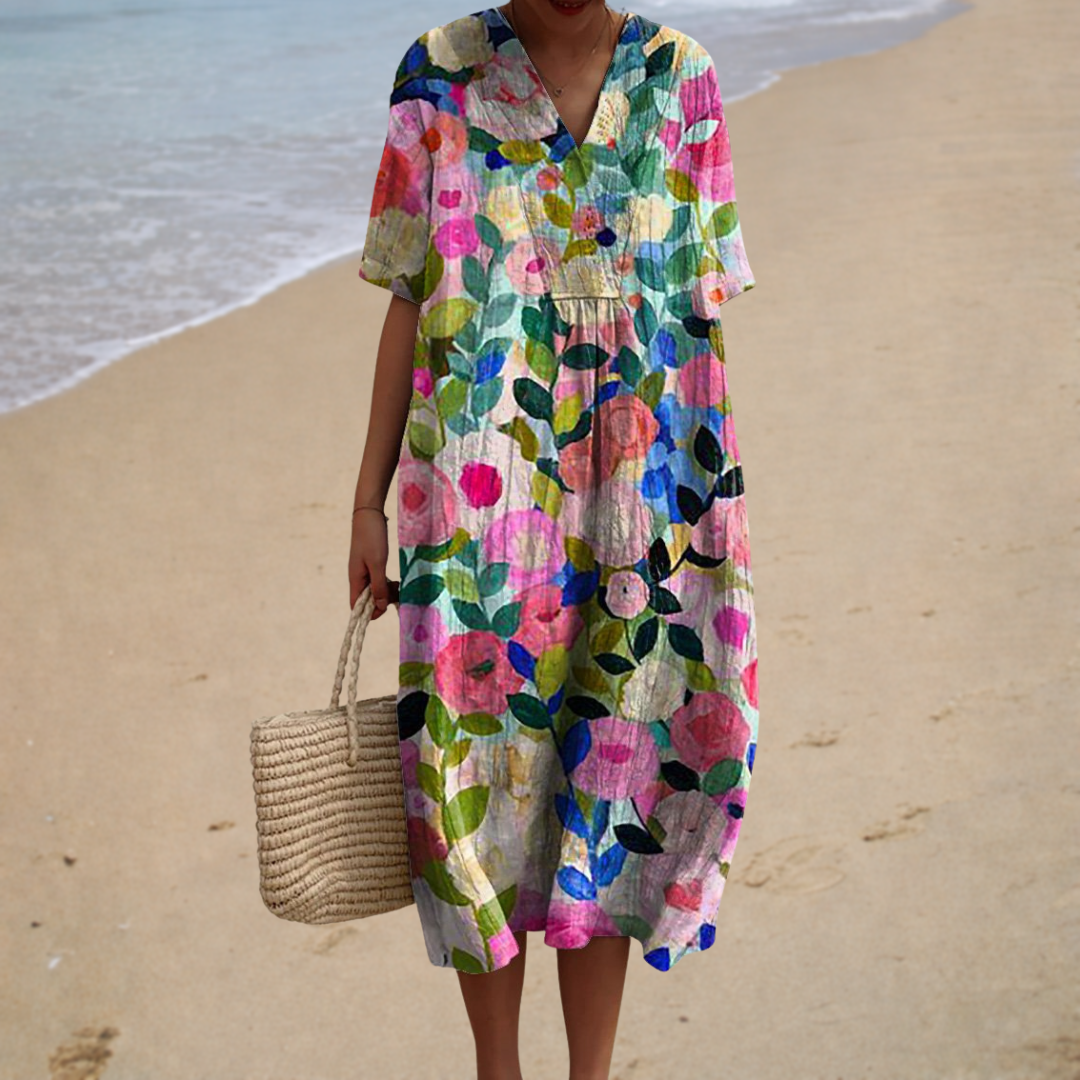 Célestine – Robe Longue Florale Élégante