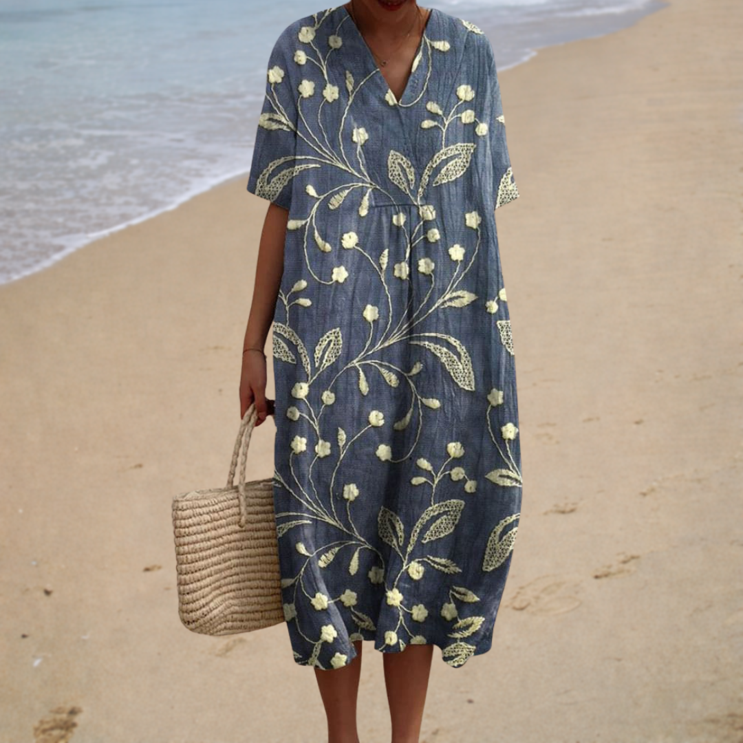 Élora | Robe Midi Bohème Élégante et Fluide
