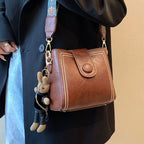 Carmen - Sac Carré Rétro en PU Souple pour Femmes