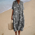 Camille | Robe longue fleurie au style minimaliste