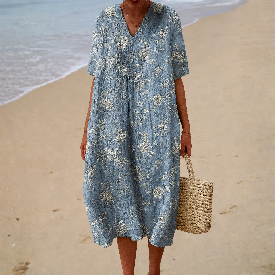 Amandine | Robe Midi Bohème Chic et féminine