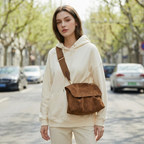 Lucette - Sac Bandoulière Suédine Vintage