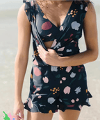 Bibiane - Maillot de bain avec volants et soutien-gorge intégré
