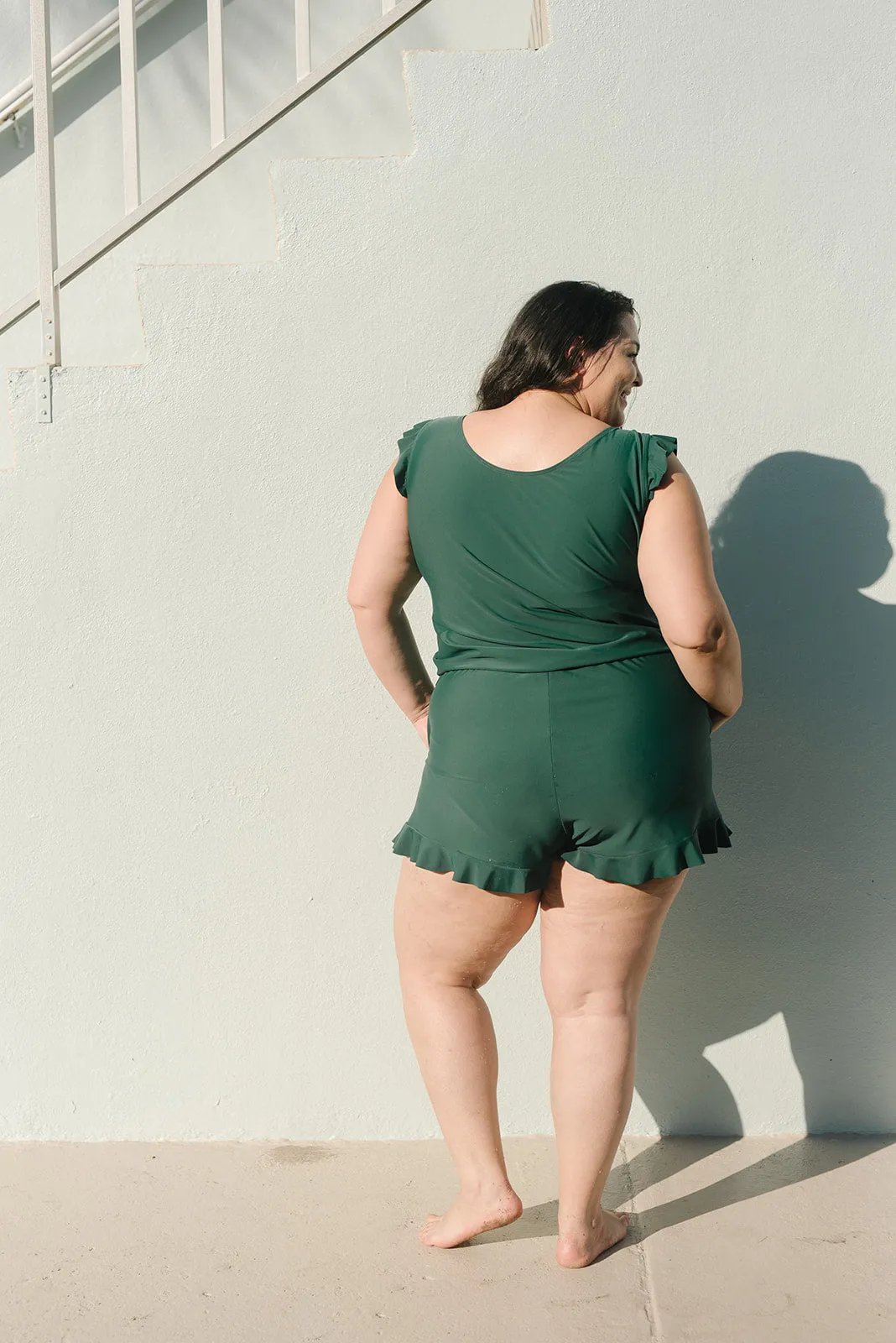 Bibiane - Maillot de bain avec volants et soutien-gorge intégré
