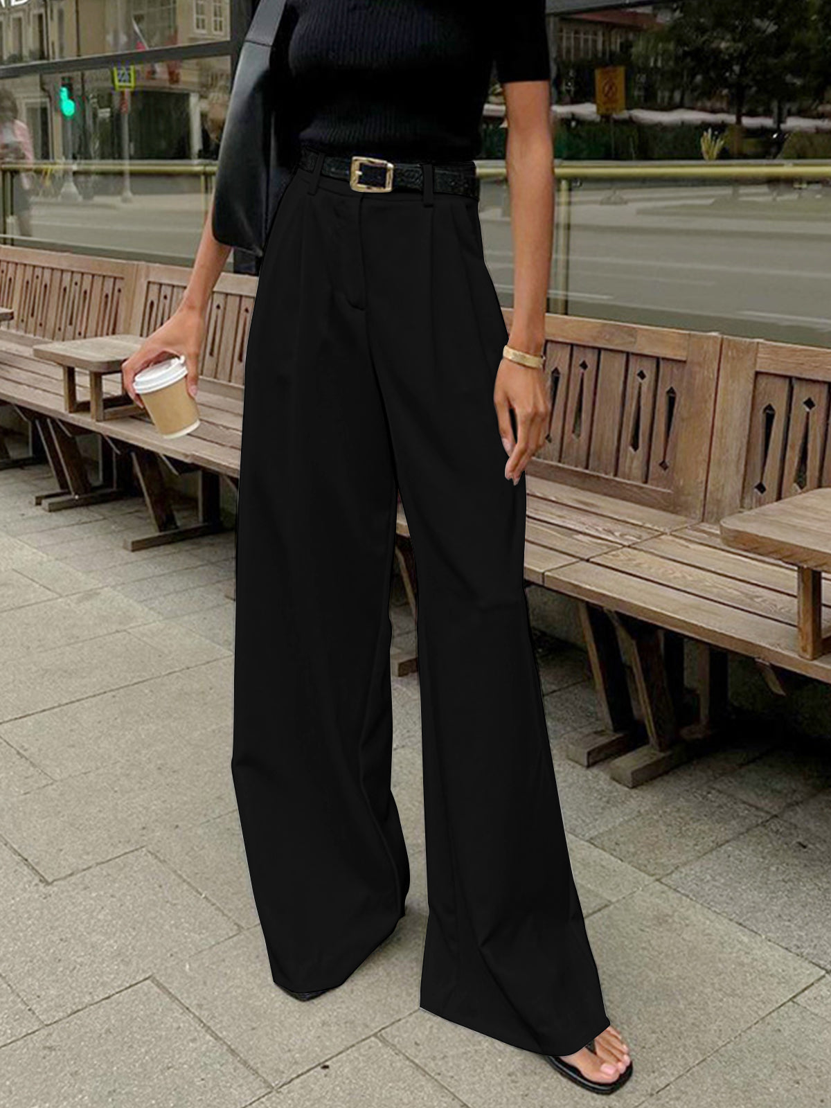 Blair | Wide Leg Pants (No Belt)