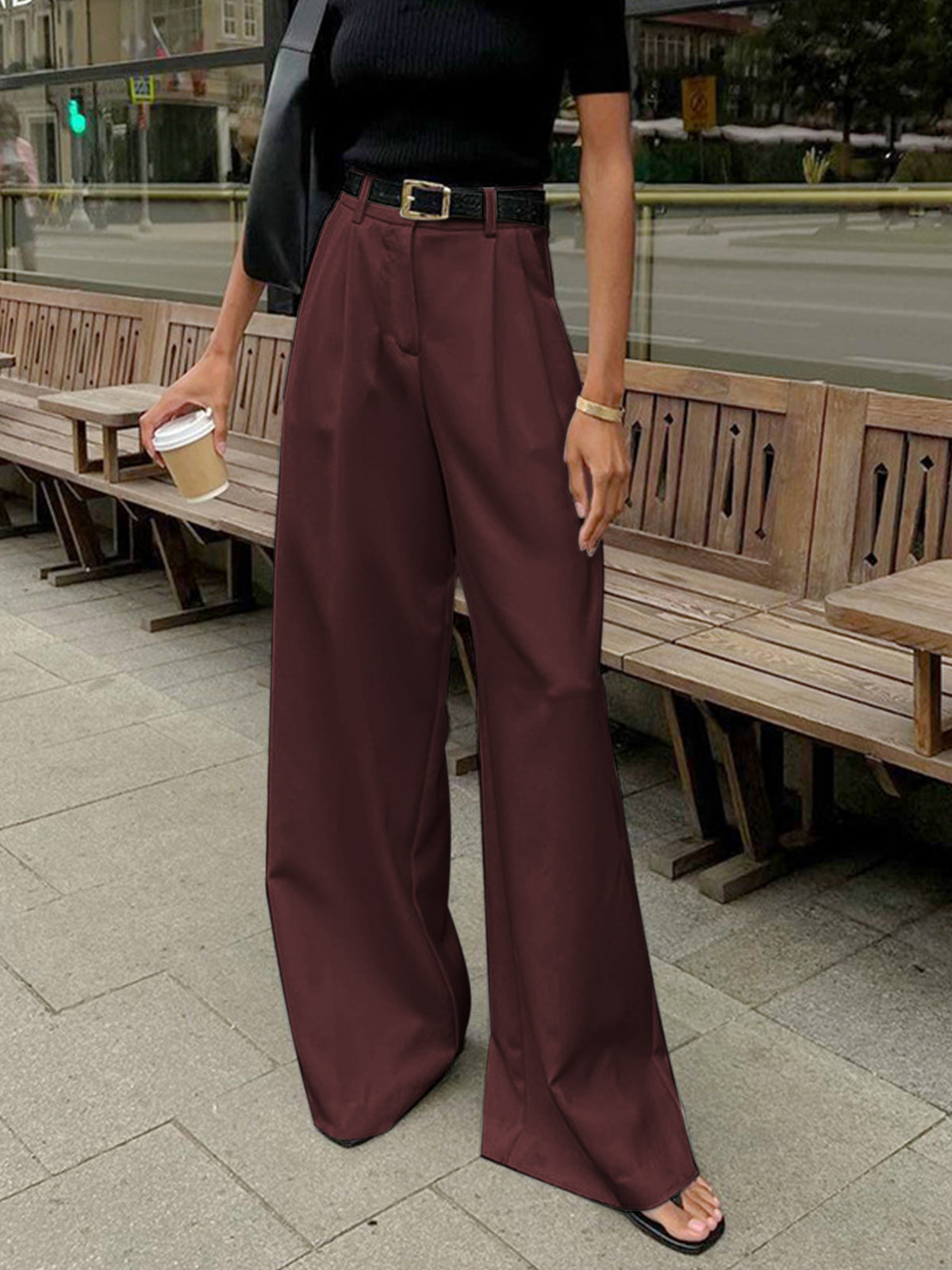 Blair | Wide Leg Pants (No Belt)