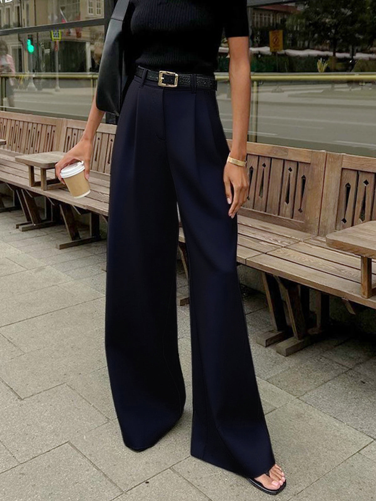 Blair | Wide Leg Pants (No Belt)