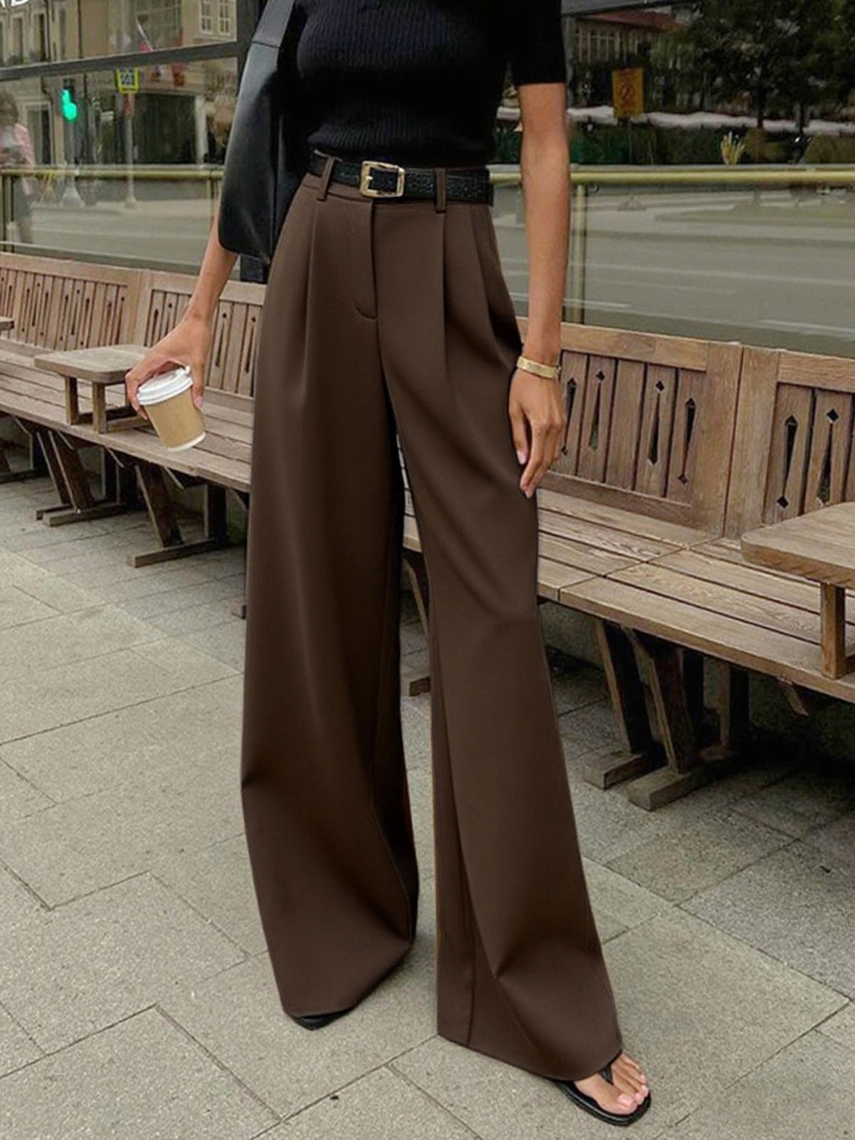 Blair | Wide Leg Pants (No Belt)