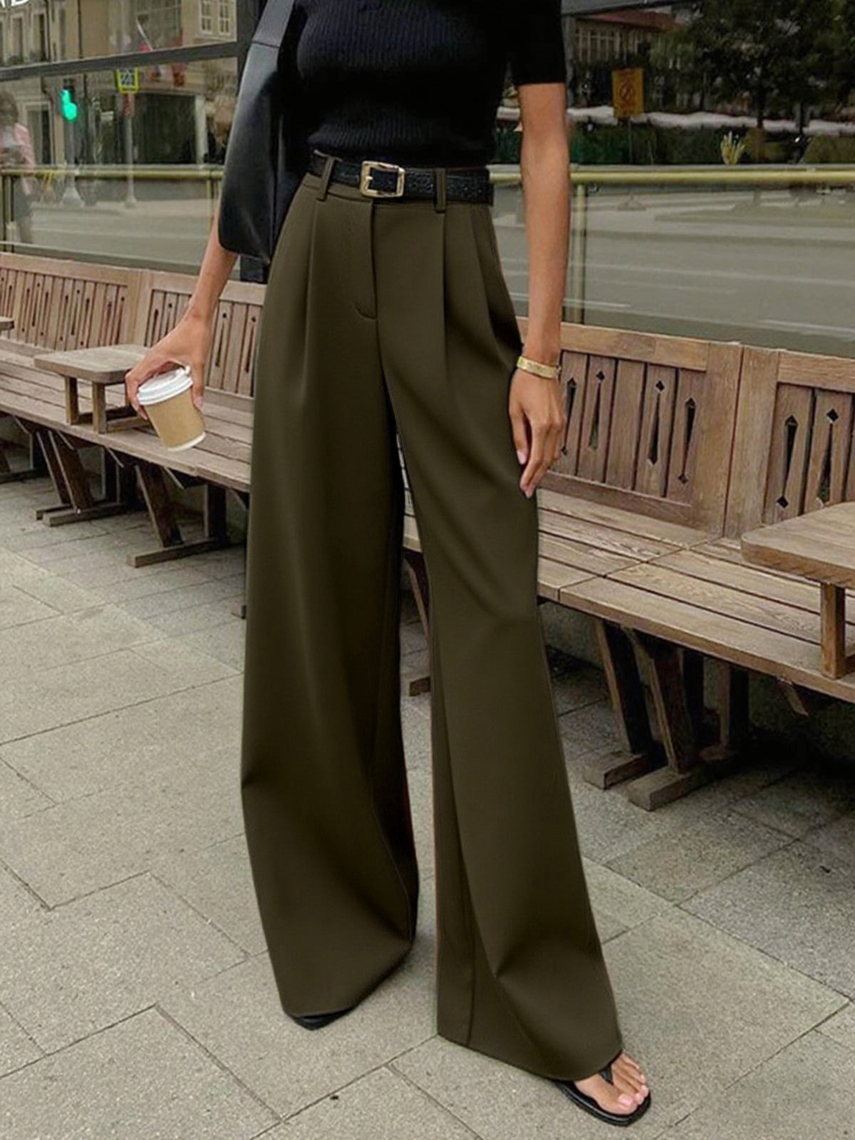 Blair | Wide Leg Pants (No Belt)