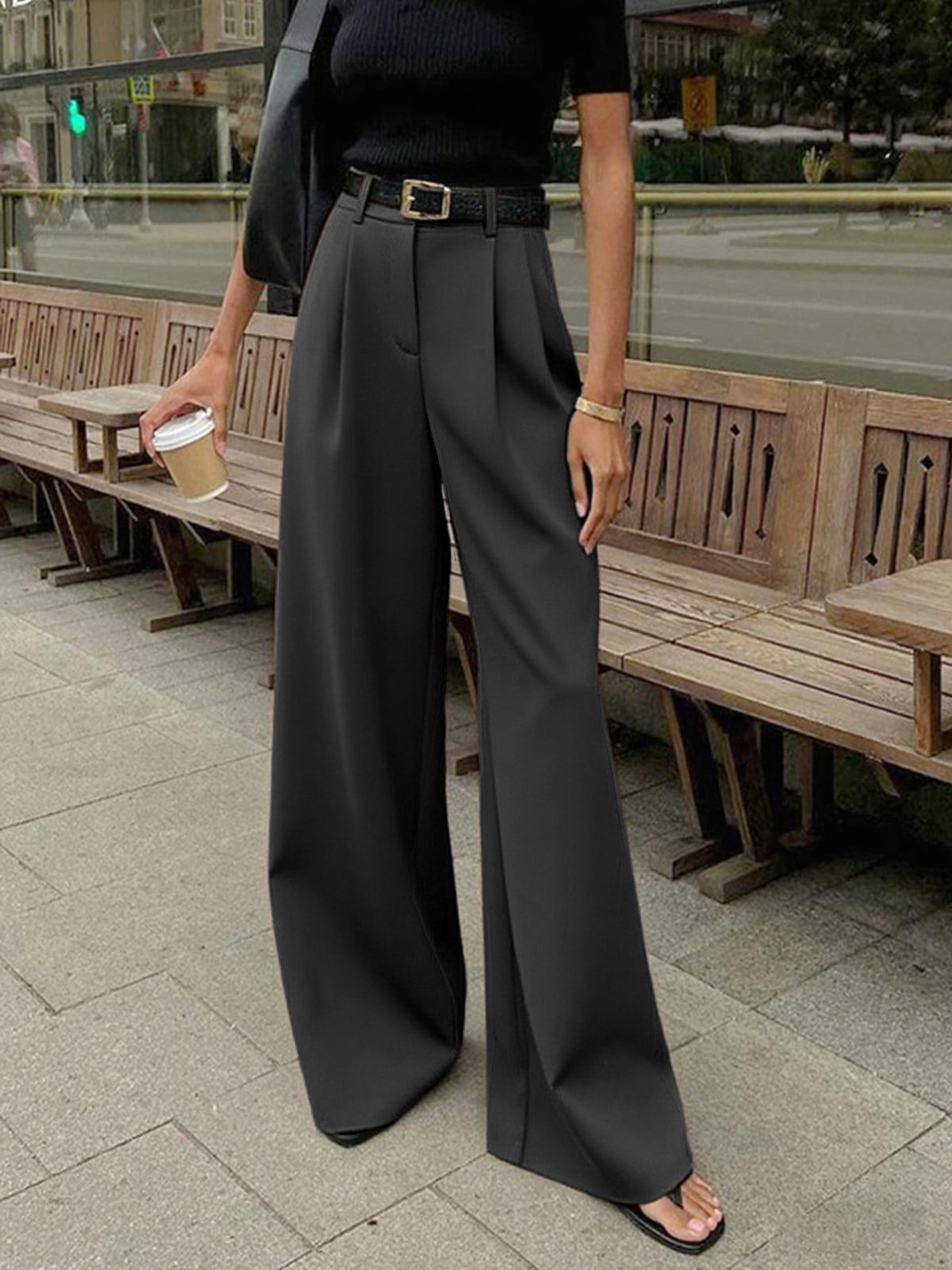 Blair | Wide Leg Pants (No Belt)