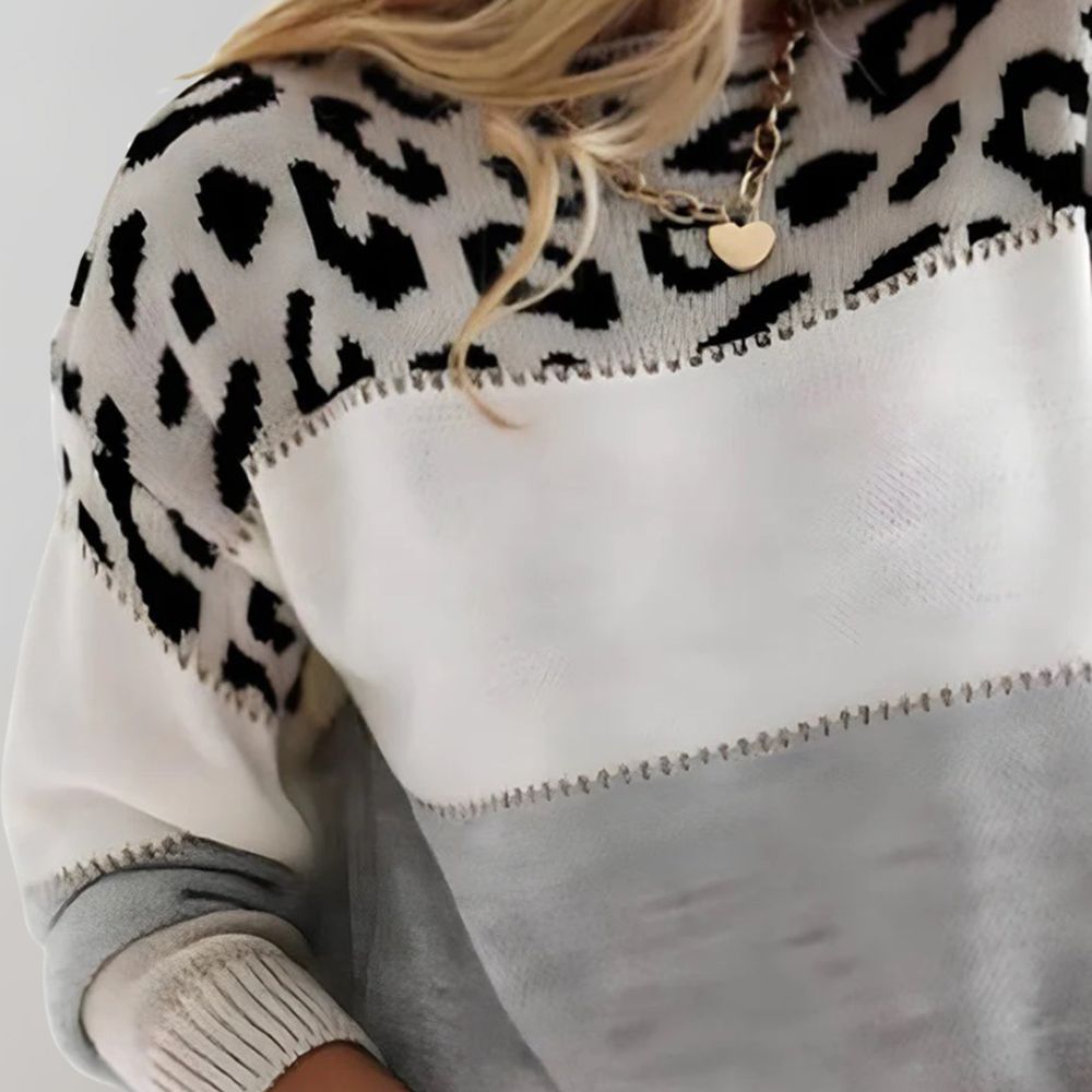 Laure - Pull léopard tendance et confortable