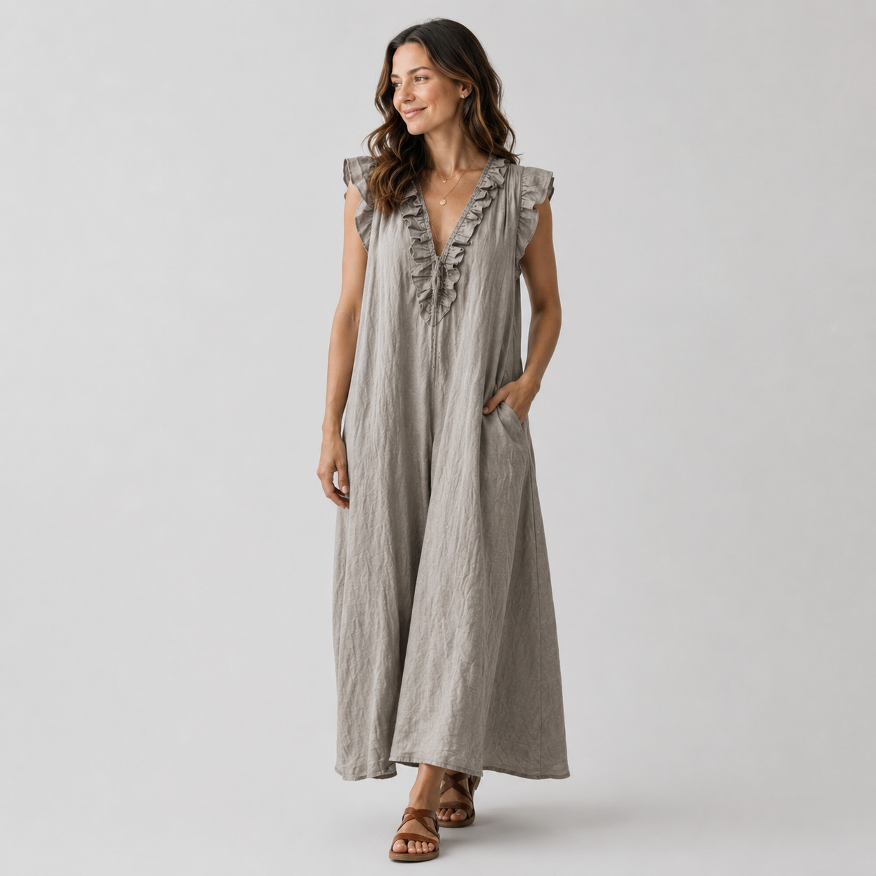 Maëlys | Robe Maxi Bohème en Lin