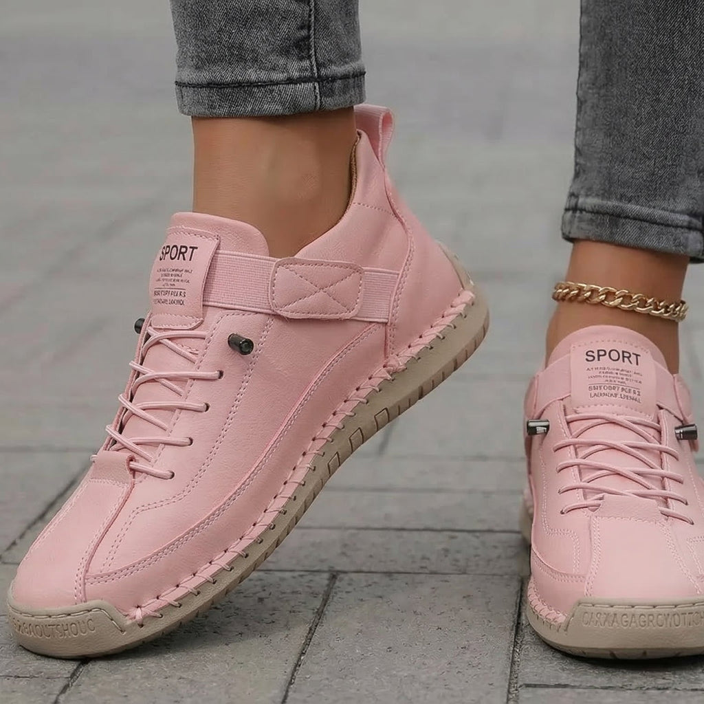 Gisela - Chaussures orthopédiques confortables à effet cuir