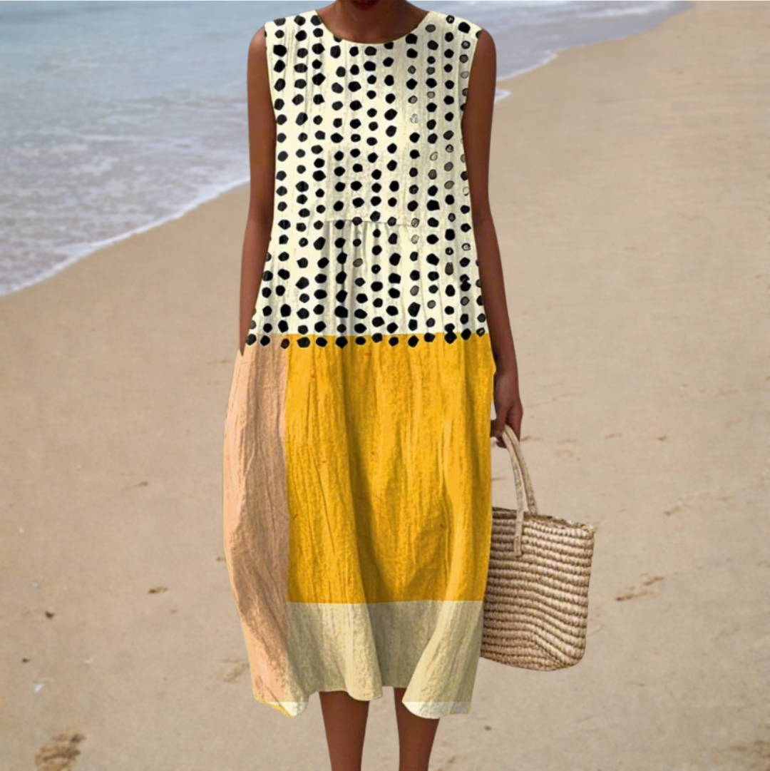 Adèle | Robe Midi Moderne et Élégante