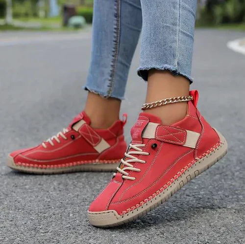 Gisela - Chaussures orthopédiques confortables à effet cuir
