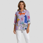 Elodie | Dog Print Casual Blouse