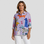 Elodie | Dog Print Casual Blouse