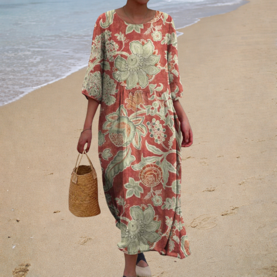 Bérénice | Robe Longue Florale Élégante