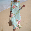 Joséphine | Robe Midi Fleurie - Élégance Romantique