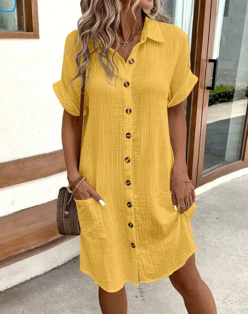 Elara | Effortless Shirt Dress