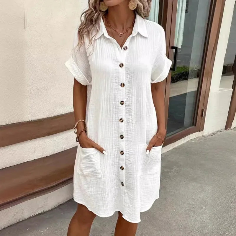 Elara | Effortless Shirt Dress