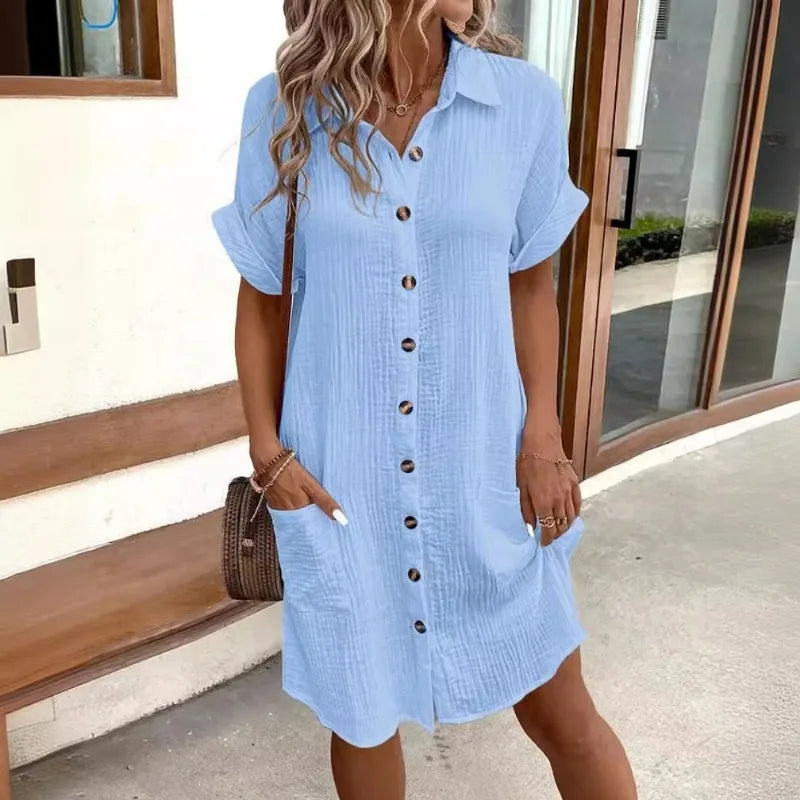 Elara | Effortless Shirt Dress