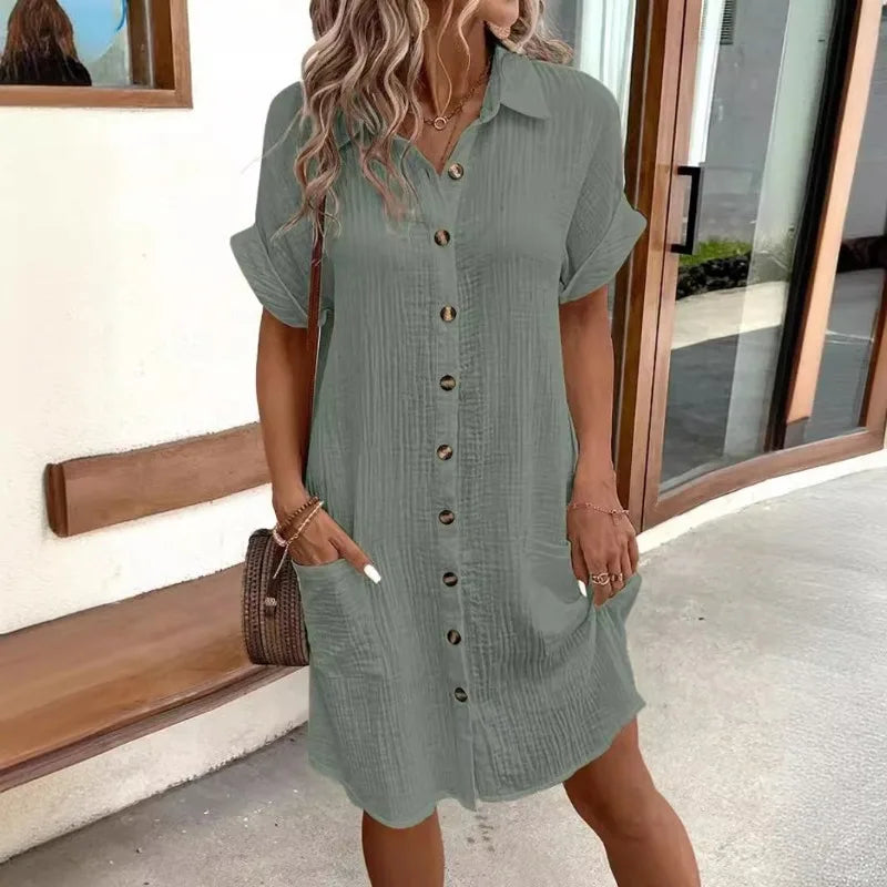 Elara | Effortless Shirt Dress