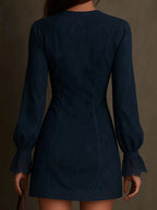 Nova | The Suede-Effect Lace Mini Dress