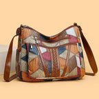 Eveline - Sac À Main En Cuir Véritable Style Mosaïque