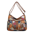 Eveline - Sac À Main En Cuir Véritable Style Mosaïque