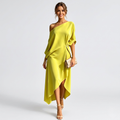 Odette | Robe drapée asymétrique