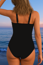 Elegant Wrap Swimsuit with Colorful Print