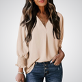 LEILA™ – Blouse tunique à encolure en V classique