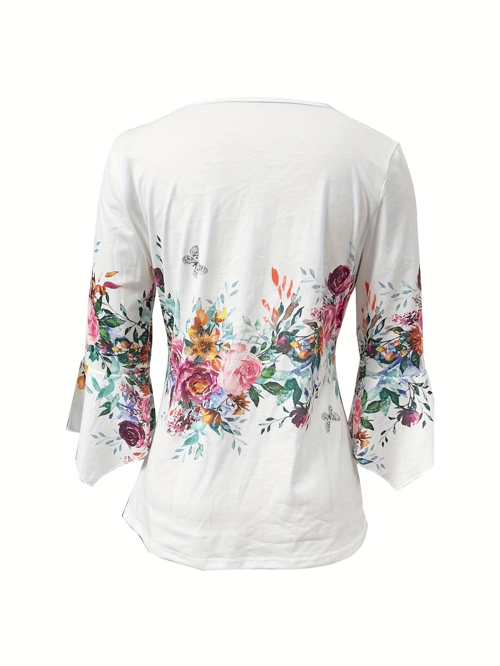 Piper | Blouse à boutons à fleurs vintage
