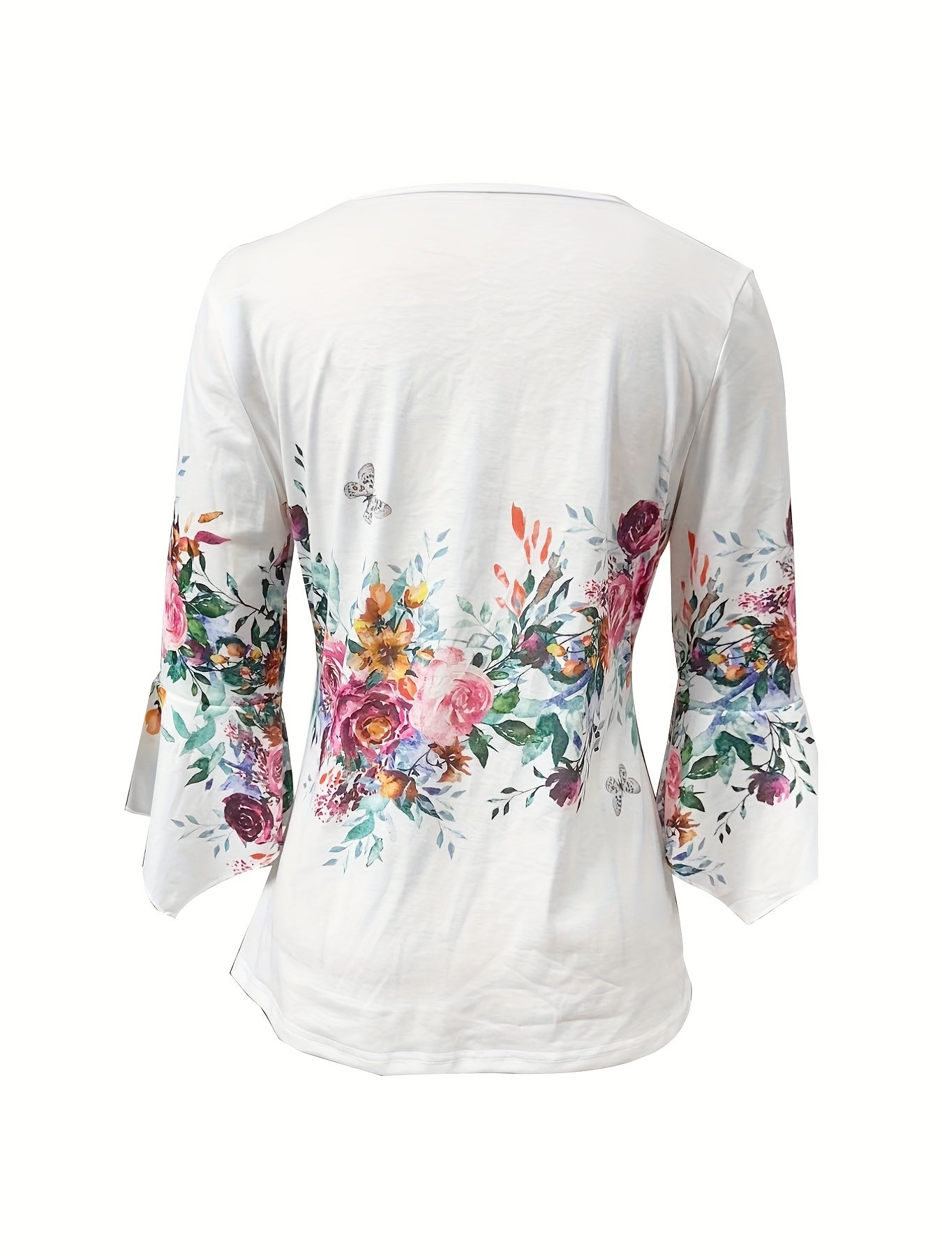 Piper | Blouse à boutons à fleurs vintage