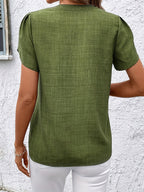 Delilah | Blouse à manches en pétales et encolure en V