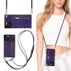 Roseline - Coque iPhone avec cordon et porte-cartes
