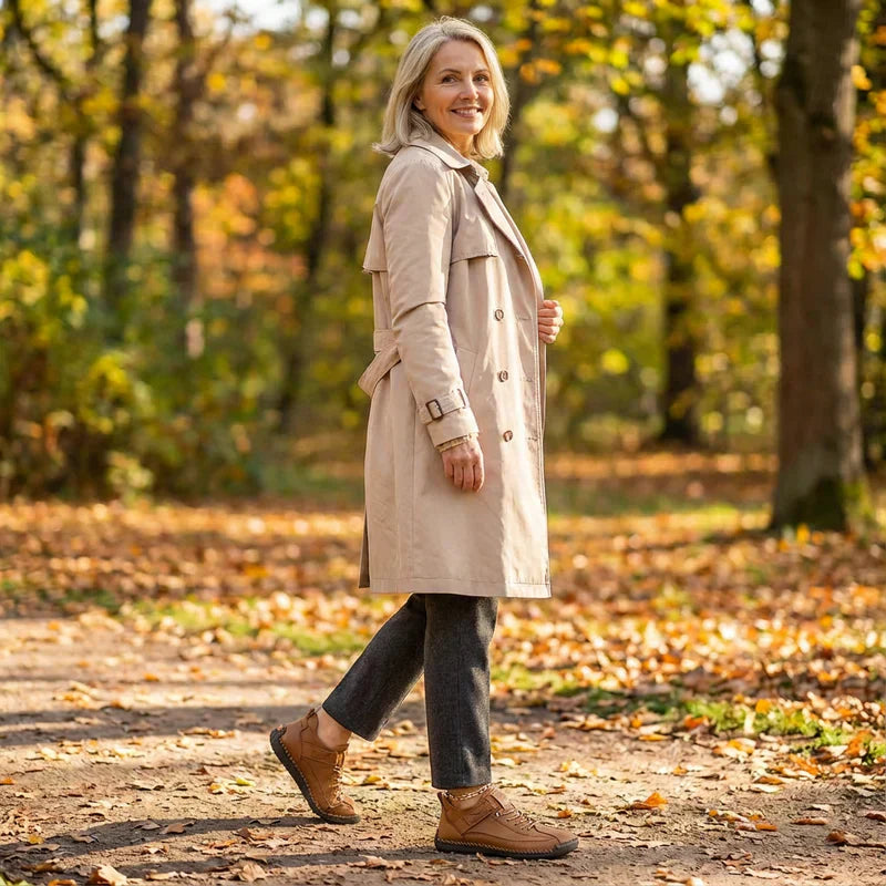 Gisela - Chaussures orthopédiques confortables à effet cuir