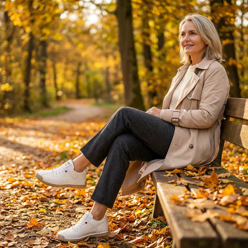 Gisela - Chaussures orthopédiques confortables à effet cuir