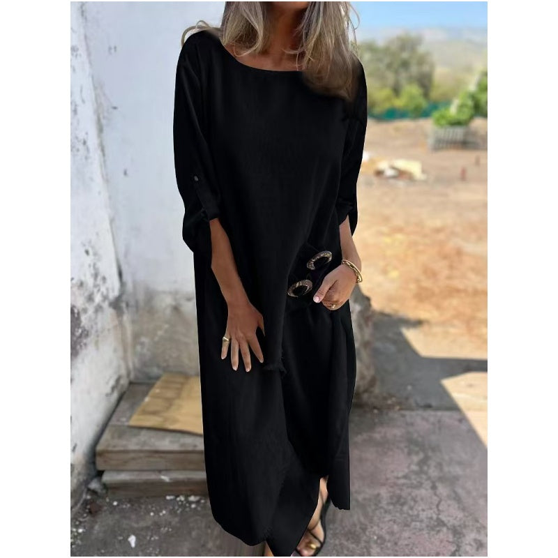Avory | New Cotton-Linen Dress + Pants - Comfortable Two-Piece Set