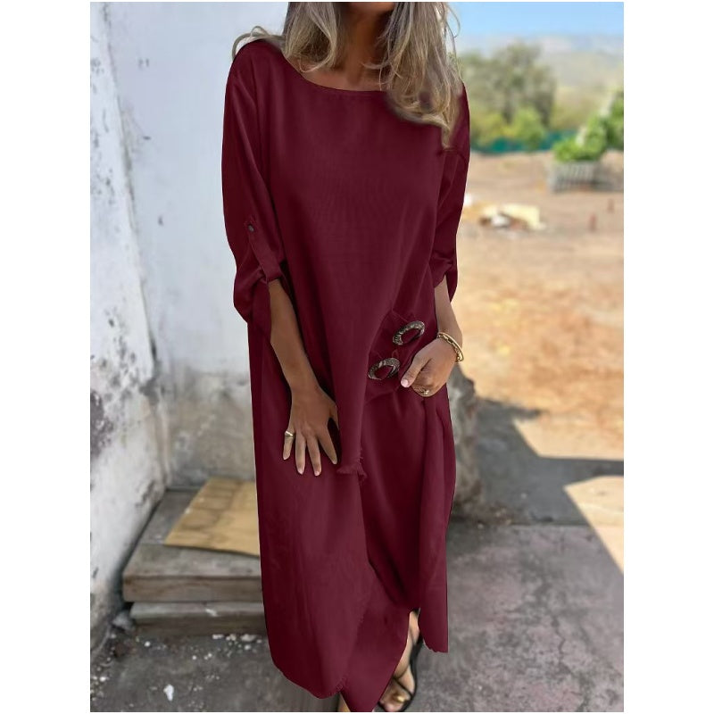 Avory | New Cotton-Linen Dress + Pants - Comfortable Two-Piece Set