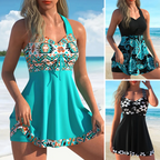 Gaétane - Maillot de bain robe femme gainante avec short intégré élégant